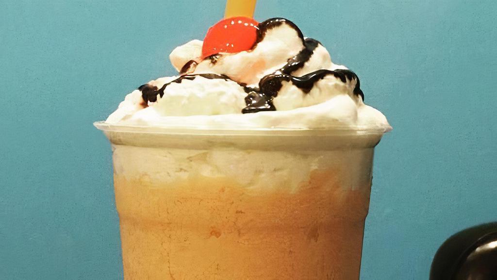 Passion Fruit Smoothie  · Passion Fruit/ Mandarin And Fresh Passion Fruit Puree.  Toppings: Whip Cream and Cherry.