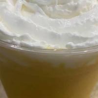 Mango · Monnin Smoothie Mix and Fresh Mango Monnin Puree.
Toppings : Whip Cream , Cherrie