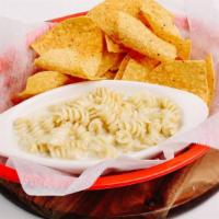 Kid'S Queso Mac · Our own queso sautéed with pasta noodles, served plain with a drink