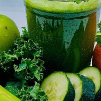 Cilantro Green/ Jugo Verde · Orange, Celery ,Spinach ,Green Apple, Kale, Cucumber , Cilantro.