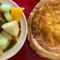 Ham And Cheese Quiche · Comes with a french roll and a side of soup or salad.