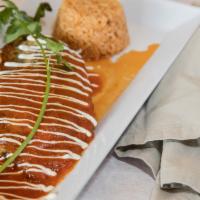Chile Relleno · Poblano pepper stuffed with cheese. Add Chorizo for an additional charge.