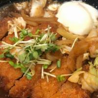 Miso Pork Boiled  Plate · Original Miso Sauce Fried Cutlet, Rice, Miso soup, Pickles.
