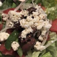 Side Salad · Fresh lettuce, tomato, black olives and your choice of dressing.