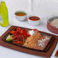 Fajitas · Served with Rice & Beans
