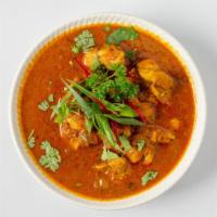 Chicken Curry · chicken with onion bell pepper sauteed in soya sauce with garlic & chili