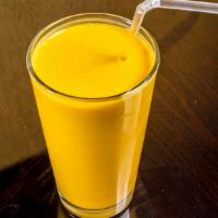 Mango Lassi · Sweet mango yogurt drink.