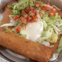Taquitos Mexicanos · Four rolled corn tortillas stuffed with beef or chicken, served with lettuce, pico de gallo,...