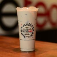 Classic Black Milk Tea · A deliciously cold drink, sweet, milky with a strong taste of creamy Black Tea.