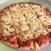 Bbq Chicken Pizza · Made with delicious BBQ sauce and chicken.