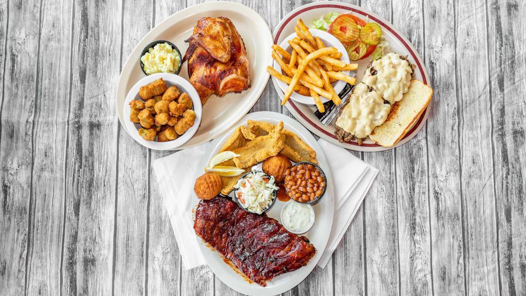 Corky's Ribs and BBQ · Barbecue · Salad · Sandwiches · Mediterranean · Desserts
