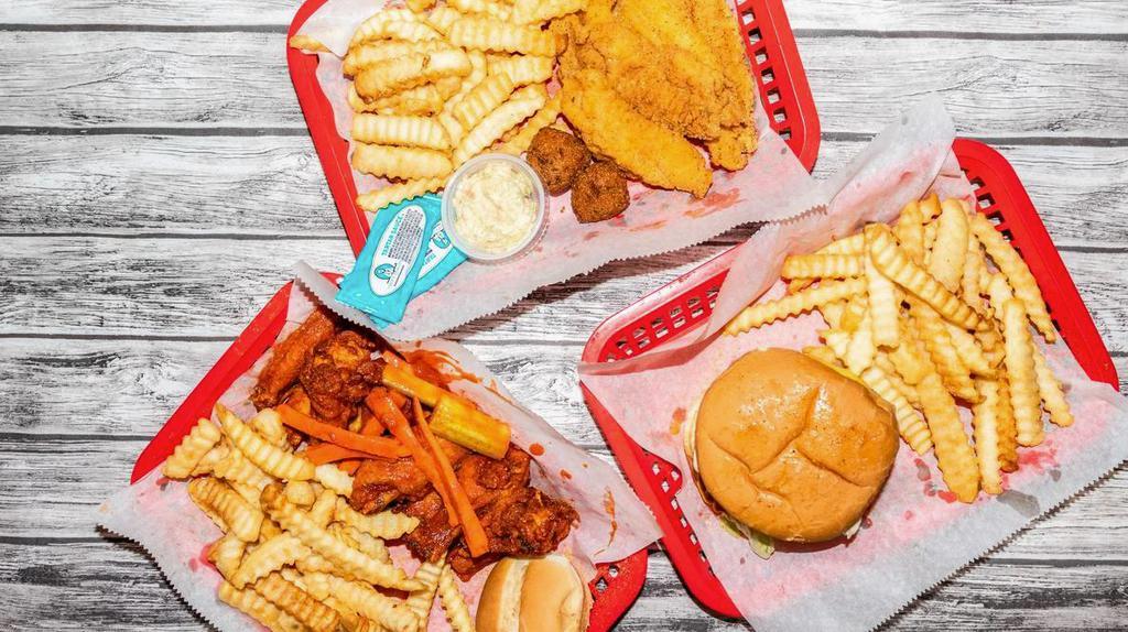 All Star Hot Wings · Sandwiches · Burgers · Chicken · Seafood