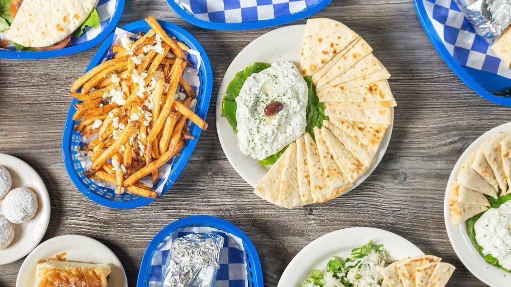 The Greek Grill · Greek · Salad · Desserts