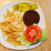 Veggie Burger · Vegetarian. Lettuce, tomato, onion.