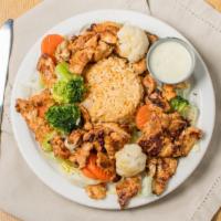 Ranchero Mixed Vegetable Plate · Steamed broccoli, carrots, cauliflower in our own creamy cheese sauce. Served with grilled c...