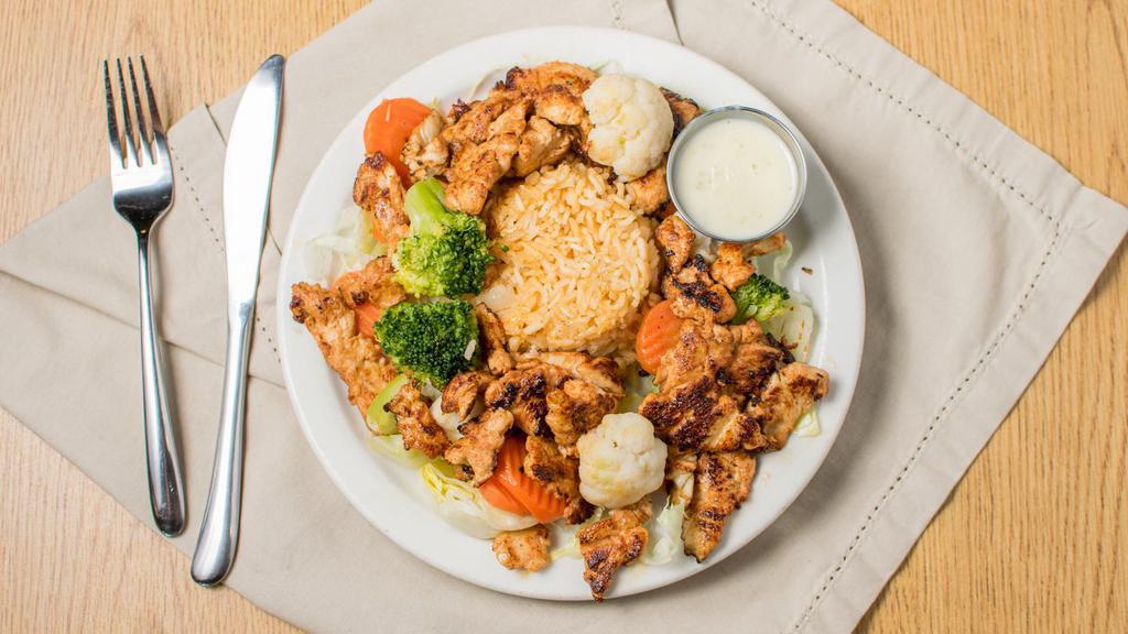 Ranchero Mixed Vegetable Plate · Steamed broccoli, carrots, cauliflower in our own creamy cheese sauce. Served with grilled chicken or shrimp and rice.