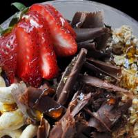 Fleetwood Bowl · Our 100% Premium Organic Soft Serve Acai is topped with: Strawberries, shaved chocolate, cas...