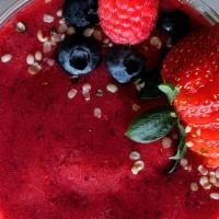 Berry Hill Smoothie · Acai Berry, blueberries, strawberries, raspberries, and apple juice.