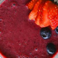 The 615 Smoothie · Acai Berry, pitaya, banana, strawberries, apple juice, cashew milk, protein powder, chocolat...