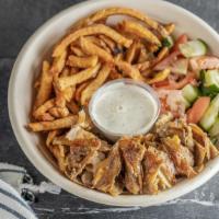 Kids Chicken Shawarma · Chicken Shawarma, fries and your choice of a salad (cucumber & tomato or sour red cabbage). ...