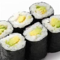 Avocado Roll · Avocado wrapped with seaweed on the outside.