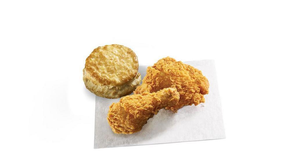 2 Pc. Snack · 2 Chicken Pieces (includes your choice of white and dark pieces OR all white meat), and a Made from Scratch Biscuit™
