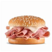Original Hot Ham 'N' Cheese · Sliced ham and melted Swiss cheese, served on a toasted premium bun.