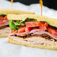 Club Classic · Piled high with Boar’s Head Ham, Turkey & our Applewood Bacon with your choice of cheese. Th...