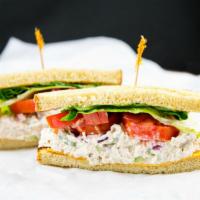 Chicken Salad Sandwich · Our house made Chicken Salad from The Butcher’s Kitchen with choice of Cheese topped with fr...