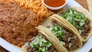 3 Taco Combo Plate · Your choice of three tacos and a side.