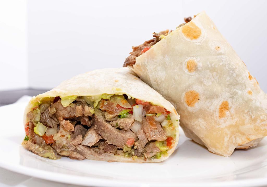 Carne Asada Burrito · Most popular. Grilled steak, pico de gallo, guacamole.