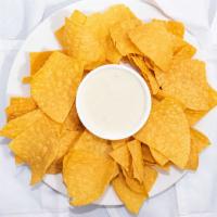Choice Of Dip · Crunchy chips served with dip.