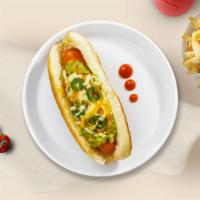 Grilled & Beyond Dawg · Flame-grilled Beyond Sausage hot links topped with sautéed onions, peppers, mustard, pickles...