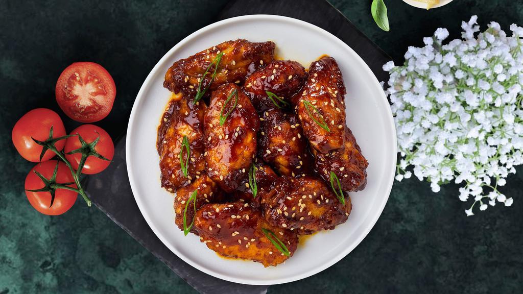 Teriyaki Wings · Classic bone-in or boneless wings oven-baked, cooked to order perfectly crisp, tossed in our house made teriyaki sauce.