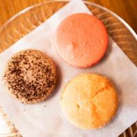 Macarons · Rich in flavor but low in sweet, handmade macaroons. Variety of flavors are available. Mint ...