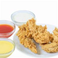 Chicken Snack · Two pieces of chicken ( or three tenders), and one side of your choice