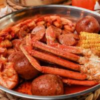 Low Country Boil · For everyday. 1/2 lb shrimp (no head). 1/2 lb snow crab and 1/2 lb sausage. Comes with Corn ...