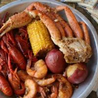 Tuesday Special · Can be order any day
1/2 lb Crawfish, 1/2 lb Shrimp (no head), 1/2 lb Snow Crablegs, Comes w...