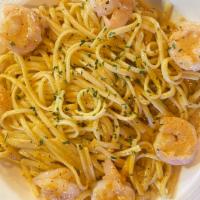 Pasta With Shrimp · Shrimp and Garlic Butter Sauce with Linguine Pasta