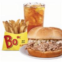 Pulled Pork Bbq Sandwich Combo- 10:30Am To Close · A vinegar based, smoked pulled pork, served with or without coleslaw on a toasted bun. Serve...