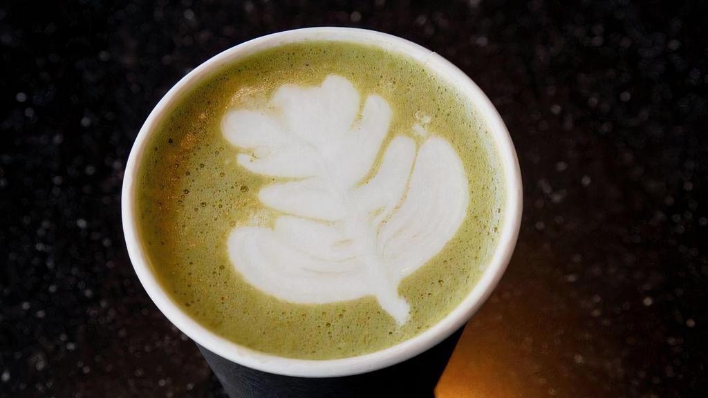 Matcha Latte (12Oz Hot) · High Garden Matcha of the Dawn tea with your choice of steamed milk