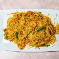 Singapore Angel Hair (Curry Flavor) · Hot & spicy. With Chicken, Pork, Shrimp.