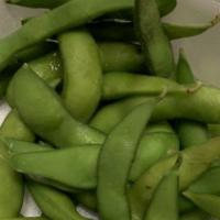 Edamame · Steamed green soy bean.