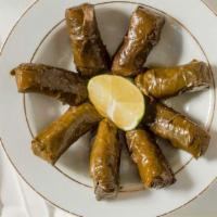 Grape Leave · Seven pieces of our homemade stuffed grape leaves serve with one cup of ranch.