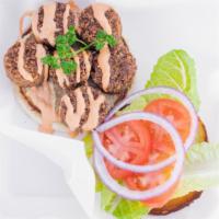 Vegetarian Falafel Plate · 4 pieces falafel,rice,turshi,hummus,tzatziki sauce,etc.