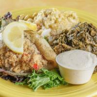 Salmon Stuffed Flounder · Two flounder fillets with salmon stuffing nestled between. Served with Caribbean aioli
20 mi...