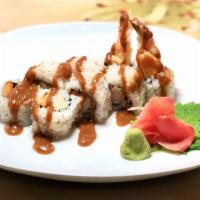 Number 8 Roll · Shrimp tempura with sweet potato topped with sweet sesame sauce.