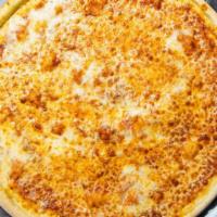 Gluten Free Cheese Pizza · Certified dough topped with marinara sauce and our house cheese blend