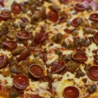Carnivore · If you enjoy A LOT of flavors, try some Pepperoni, Italian Sausage, Ground Beef, & Chorizo p...