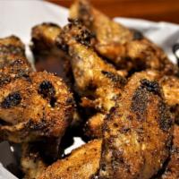 Dry Rub Wings (10) · Seasoned to perfection - no sauce needed